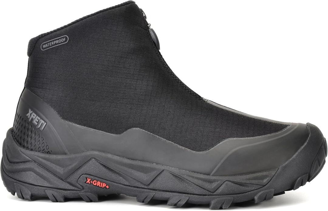 XPETI Men's Coldurban II Front Zip Waterproof Campsite Hiking Boots, Size 12