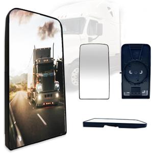 SPLENDID Replacement Mirror Glass, For 2008-2017 Freightliner Cascadia, Heated Flat Mirror, High Reflective, Driver/Passenger Side (OEM: TL28716A)