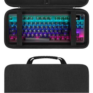 Linkidea Hard Portable Travel Case Compatible with TKL Tenkeyless Wireless/Wired Keyboard, Computer 87 Keys Carrying Case Protective Storage Box Bag