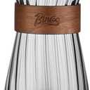 Small Glass Coffee Server 16oz - Glass Pour Over Coffee Carafe Coffee Maker with Heat-Resistant Wood Ring, Mess-free Pouring