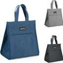 Della Gao Insulated Lunch Bag for Women Men, Waterproof Small Lunch Tote Lunch Box, Reusable Lunch Bags for Work, Party, Travel and Picnic (Blue)