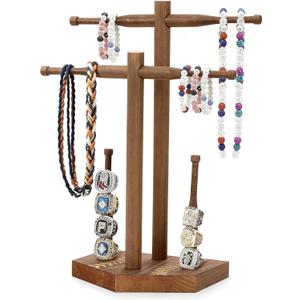 Wooden Baseball or Softball Drip Necklace Organizer Holder, Championship Sports Ring Display Holder, Baseball or Softball Drip Gift