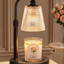 Hong-in Candle Warmer Lamp with Timer Dimmer, Birthday Gifts for Women, House Warming Gifts for New Home, Vintage Room Decor, Adjustable Height Candle Lamp, Wax Warmer for Scented Jar Candles, Black