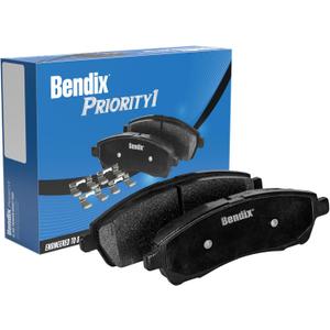 Bendix Priority1 CFC1157 Ceramic Rear Brake Pads for Select Models Hyundai Accent, Elantra, ix35, Tucson, Kia Cadenza, Forte, Forte5, Forte Koup, Rio, Rio5, Sportage
