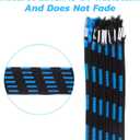 8 pcs Adjustable Bungees Cords, Bungee Cords with Hooks Heavy Duty, Flat Elastic Rubber Bungee Straps with 80 Inch for Camping, Securing Tarps, Moving Cargo, Camps, Tarps