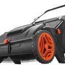 VEVOR Push Lawn Sweeper, 21inch Leaf & Grass Collector, Heavy Duty Thickened Steel Durable to Use with Large Capacity 3.5 cu. ft. Mesh Collection Hopper Bag, 2 Spinning Brushes