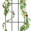 Newtay Giant Trellis for Climbing Plants, 108'' x 30'' Large Heavy Duty Rustproof Metal Vine Plant Trellis with Black Coating for Outdoor Climbing Plants Vegetables Support(Delicate Style)