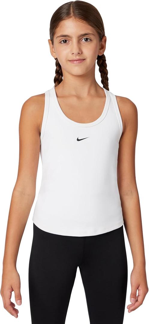 Nike Girls' Indy Sports Bra (Large, White/White)