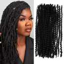 18 Inch Human Braiding Hair Afro Kinkys Bulk Human Hair Pre Separated Springy Afro Twist Extensions 100g Natural Black Crochet Braids Bundles Marley Twists Braiding Hair for Women