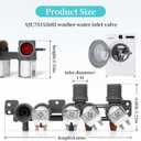 AJU75152602 Washer Inlet Valve Assembly for LG Washing Machine WT7405CW WT7305CV WT7305CW WT7150CW 31452 WT7250CW WT7880HWA WT7300CW WT7900HBA WT7060CV WT7800CW WT7300CV WT7060CW WT7100CW