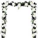 DearHouse 2Pcs Artificial Peony Flower Garland - Silk Peony Garland with Pink and White Flowers for Wedding Party Table Decoration,6ft/Strand (Champagne)