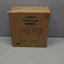 EDISHINE Wall Sconces Set of 2, Farmhouse Vanity Light Fixtures with Clear Glass Shade & Dark Brown Wood Grain Paint, 1-Light Wall Mount Lamp for Bathroom, Hallway, Living Room, Mirror, Kitchen (Oil-Rubbed Bronze)