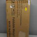 Himix Storage Shelves with 6 Hooks, 3 Tier Foldable Shelf with Wheels, Metal Storage Shelving Unit Rolling Cart, Utility Shelf Rack Organization Shelves for Pantry, Kitchen, Black - No Assembly