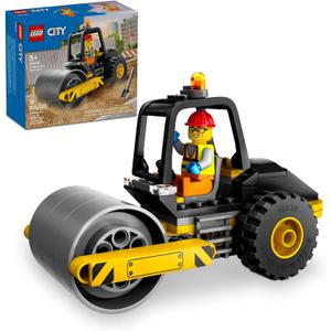LEGO City Construction Steamroller Toy Playset, Fun Gift, Construction Toy Set for Kids Aged 5 Years Old Plus, Model Truck with a Worker Minifigure, Imaginative Play for Boys and Girls, 60401