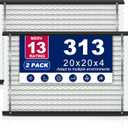 2-Pack 313 Air Filter Replacement Compatible with AprilAire Whole House Air Purifiers,Models 1310, 2310, 3310, 4300, MERV 13 20x20x4 Pleated HVAC AC Furnace Filter