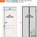 MAGZO Magnetic Screen Door Fit Door Size 32 x 80 Inch, Screen Size 34" x 81" Strong Magnets Door Mesh, Reinforced Fiberglass Door Net for Front, Gray