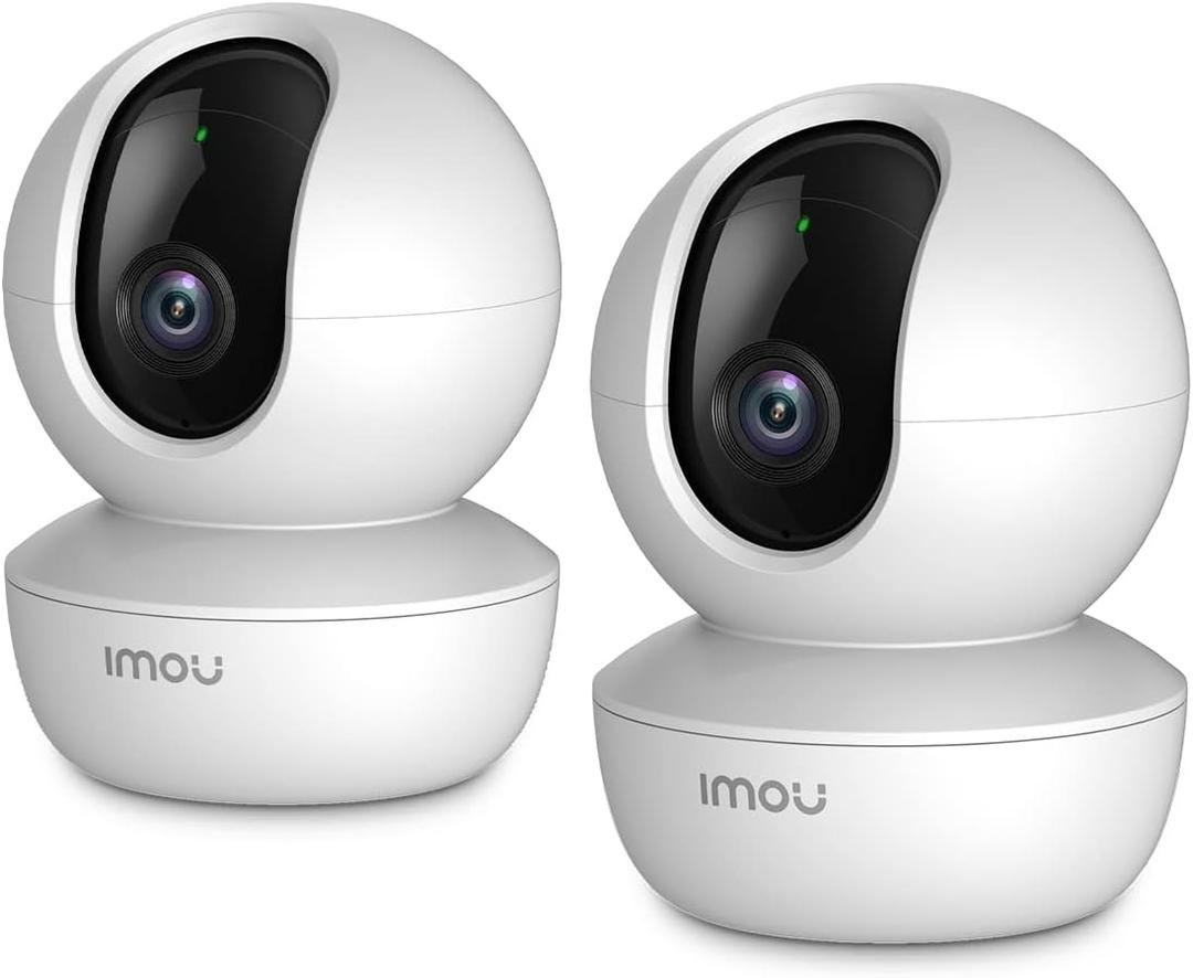 Imou 360 Security Camera Indoor with AI Human/Motion/Sound Detection, WiFi Camera Indoor Wireless 1080P for Pet/Dog/Baby, Smart Tracking, Siren, Night Vision, 2-Way Audio, Works with Alexa, 2 Pack