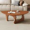 Mid Century Modern Coffee Table - Walnut Wooden Coffee Table for Living Room,Center Table Suitable for Bedroom Living Room Reception Office Tables (Walnut, Large 45 * 29 * 16in)