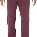 Amazon Essentials Men's Fleece Open Bottom Sweatpant  (Large, Burgundy)