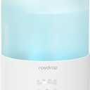 raydrop Humidifiers for Bedroom, 3.0L Cool Mist Humidifiers for Large Room & Home, Top Fill Air Humidifier for Baby Nursery & Plants, Essential Oil Diffuser with Color Lights, Timer, Auto Shut-Off (White)