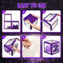 Jerify 44 PCS Graduation 2026 Box Decorations with Balloon & LED Light Strings - Congrats Grad Proud of You Balloon Boxes Party Supplies for Class of 2026 School College Decor(Purple)