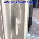 Gliding Patio Door Keyed Lock Assembly & Thumb Latch Compatible with Andersen Tribeca Style OEM Part #2573068, #2573078 & #2573609, 2-9/16" Hole Centers, Non-Handed, White Diecast