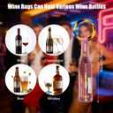Stylish Wine Bags,Mesh and Embedded Crystal Elasticated Wine Bag Bottle Champagne Beer Gift Bags for Wedding,Birthday,Holiday