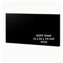 HDPE Sheet 1/4-12" x 24" High Density Polyethylene Sheets with Protective Film 1/4 Thick HDPE Plastic Sheet Board Solid Plastic Block for Flat Panel DIY Projects Machining Home (Black)