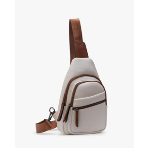 Alldaily Large Sling Bag for Women Crossbody Purse Leather Fashionable Trendy Chest Bag for Travel, Fanny Pack (White)