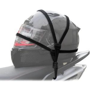 Motorcycles Mesh Helmet Rope, Rope Motorcycle Strength Retractable Helmet Luggage Elastic Rope Strap with 2 Hooks(63cm/24.8")