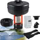 H1 Pond Fountain Aerator 750W 1HP - 16000 GPH Floating Aerating Pump with Timer, 110V-120V/100FT Power Cord/2 Nozzles Outdoor Water Circulation Jet System for Large Ponds, Lakes, Water Gardens