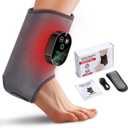 3-in-1 Foot & Ankle Massager for Ankle with Heat, 3 Vibration Modes & 6 Heating, Rechargeable, 5 Massage Settings, Portable for Home/Travel