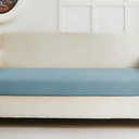 Couch Covers for 2 Cushion Sofa Pet Friendly Couch Cushion Covers Universal Sofa Covers Washable Stretch Slipcovers for Sectional Sofa (Texture Sea Blue,Large Double Seat Cover)