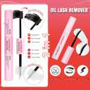 Eyelash Extension Kit 320PCS Lash Clusters 50D+60D D Curl, Individual Lashes 9-16mm with Thin Band, Includes Lash Bond and Seal, Remover, Tweezers, and Liquid Eyeliner for DIY Lash Extensions at Home