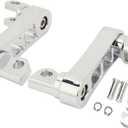 Yosoo Health Gear Aluminum Motorcycle Foot Peg Bracket, Adjustable Passenger Footpegs, 360, Universal Fit, Electroplated, Touring Motorcycle, Front and Rear