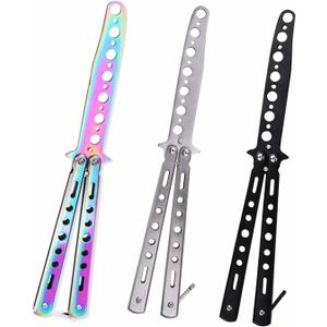 3 Pack Butterfly Trainer Practice Tools, Game Equipment for Practice, Stainless Steel Set of 3 Color