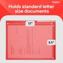 Staples Poly Project Jackets, Letter Size, Clear-Front, 5/Pack
