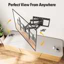 Mounting Dream UL Listed TV Wall Mount for Most 42-84 Inch TV, Full Motion, with Swivel and Tilt, TV Bracket with Articulating Dual Arms, Fits 16inch Studs, Max VESA 600X400 mm, 100 lbs,MD2617