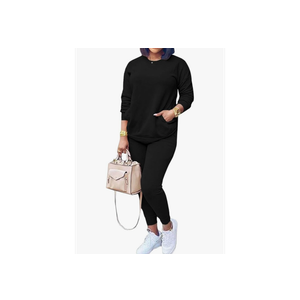 Women Two Piece Outfits Casual Long Sleeve Sweatsuits Jogger Tracksuits Lounge Sets With Pockets M