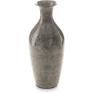 Signature Design by Ashley Brockwich Traditional 12 Inch High-Gloss Vase, Gray