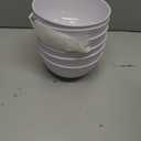 Melamine Cereal Bowls - 23oz White Bowls, Soup Bowl, 6PCS Salad Bowl, Set of 6, Unbreakable, Dishwasher Safe, White