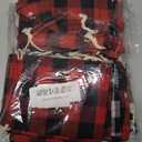 Aviski 60PCS Cotton Small Christmas Drawstring Candy Treat Bags Buffalo Plaid Xmas Xmas Christmas Fabric Goody Gift Sacks Reusable Gift Wrapping Bags Holiday Party Favors - Red/White