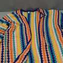 YKR Womens Colorful Cardigan Crop Long Sleeve Color Block V Neck Cardigan Sweater Open Front Crochet Knit Top L Rainbow Large