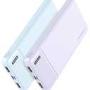 AsperX 2-Pack 10000mAh USB C Output Portable Charger Power Bank Fast Charging, Portable Phone Charger External Battery Pack for iPhone, Android, Google LG and Heated Vest