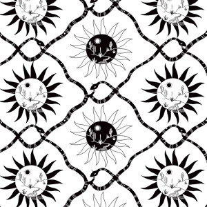Peel and Stick Designer Wallpaper, Premium Boho Wallpaper for Bedroom, Powder Room, Kitchen, Self Adhesive, Vinyl, 30.75 Sq Ft Coverage (Sol Collection, Tuxedo Black)