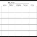 WallPops WPE2801 on Clear Monthly Calendar, Black