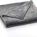 48''x72'' Duvet Cover for Weighted Blanket | Premium Super Soft Minky Dot | Dark Grey