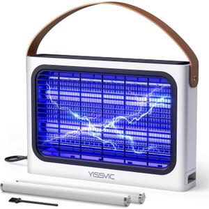 YISSVIC Fly Zapper Bug Zapper 20W Electric Fly Killer with UV Light Mosquito Killer Lamp Plug-in Use Indoor White