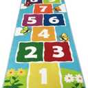 Hopscotch Rug Kids Rugs Classroom Rug Playroom Decor Non Slip Children's Carpet for Boys & Girls Best Shower Gift (26in x 68in)