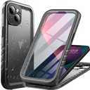 Cozycase Compatible with iPhone 14 Plus Waterproof Case - Full Body Shockproof Dustproof Dropproof Built in Screen Protector Rugged Waterproof Case for iPhone 14 Plus 6.7 Inche Black